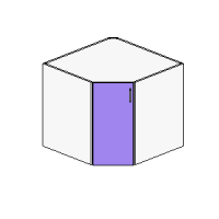 Base Angled Corner - 1 Left Door