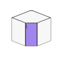 Base Angled Corner - 1 Right Door