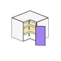 Lazy Susan Bi-Fold Doors Hinged Right