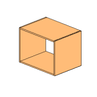 Wall Stack Bottom MW Open Cabinet - NO Frame 