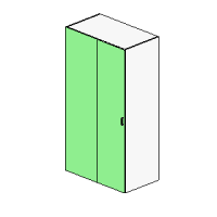 Tall Walk In Pantry Blocked Left with 1 Left Hinged Door