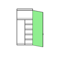Left Broom Closet T2 1 Door Hinged Right