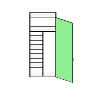 Right Broom Closet T2 1 Door Hinged Right