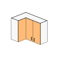 Wall Corner Bi-Fold Hinged Left + 1 Door