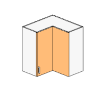 Wall Bi-Fold Corner Doors Hinged Right