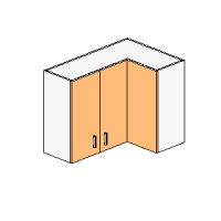 Wall Corner Bi-Fold Hinged Right + 1 Door